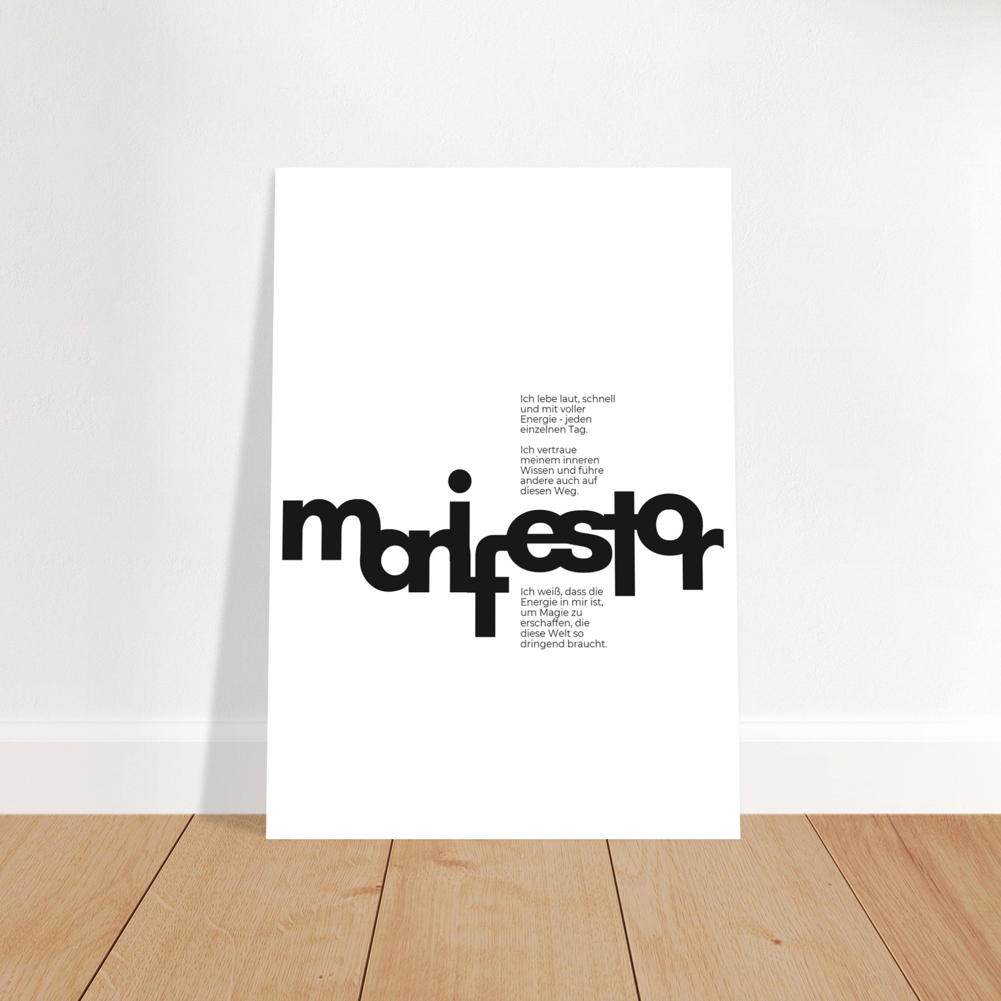 Human Design Poster MANIFESTOR - Black & White